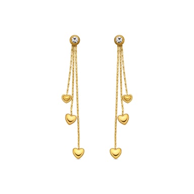 Luxenter Brilliant Zirconia Earrings finished in 18k yellow gold - Dareo