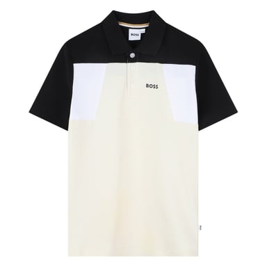 Boss Childrens/Kids Colour Block Polo Shirt (Vanilla)