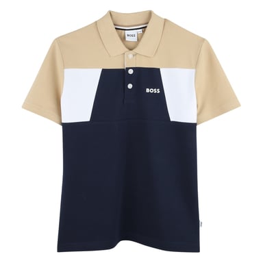 Boss Childrens/Kids Colour Block Polo Shirt (Navy)