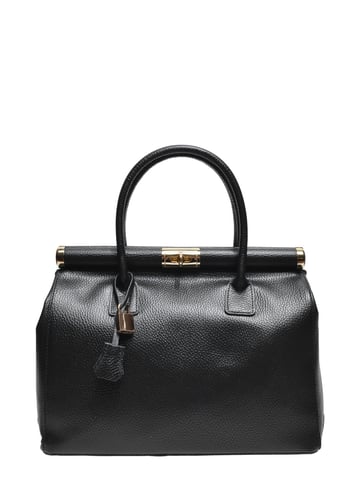 Anna Luchini Black Calfskin Leather Bag