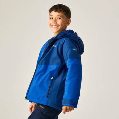 Regatta Waterdichte jas met voering van Hillain voor kinderen (Aviatorblauw/Olympisch blauw)