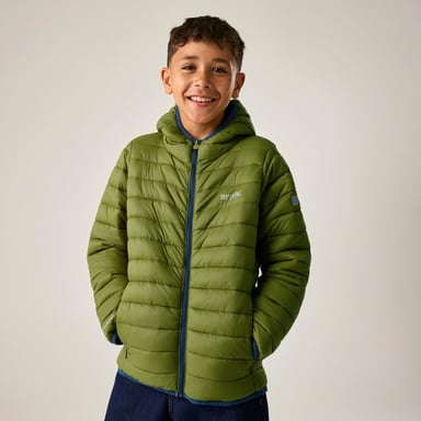 Regatta Marizion gewatteerde jas met capuchon voor kinderen/Kinderen (Golden Cypress/Aviator Blue)