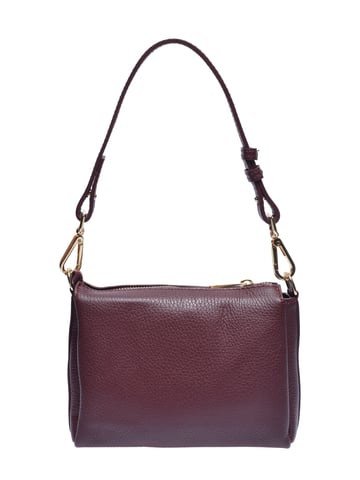 Luisa Vannini Burgundy Cowhide Leather Bag