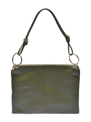 Luisa Vannini Khaki Cowhide Leather Bag