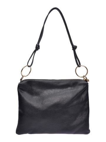 Luisa Vannini Black Cowhide Leather Bag