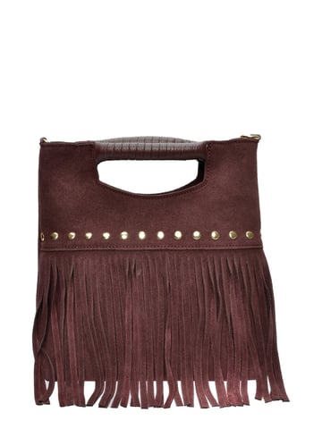 Luisa Vannini Burgundy Calf Leather Bag