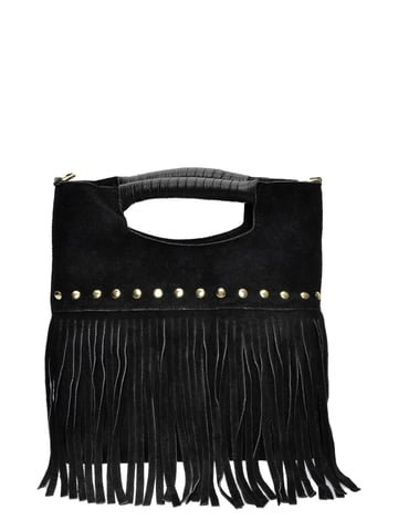 Luisa Vannini Black Calf Leather Bag