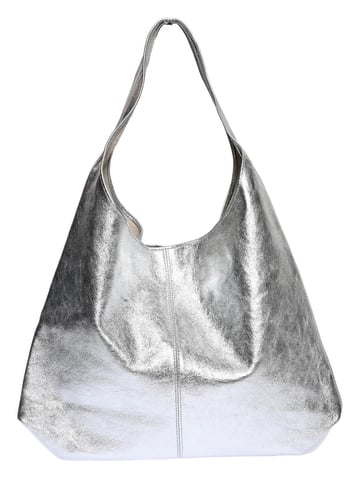 Luisa Vannini Silver Cow Leather Bag