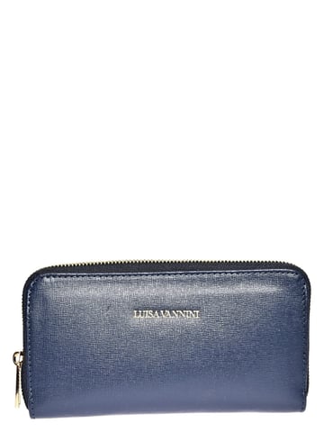 Luisa Vannini Blue Cowhide Leather Bag