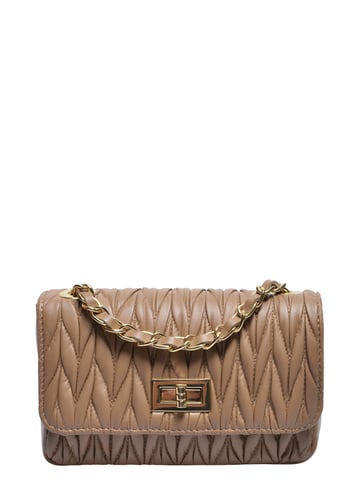 Luisa Vannini Beige Cowhide Leather Bag