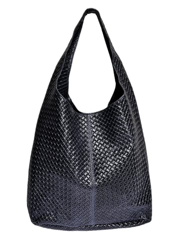 Luisa Vannini Blue Cowhide Leather Bag