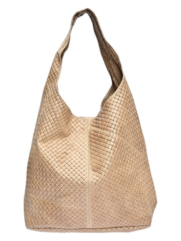 Luisa Vannini Beige Cowhide Leather Bag