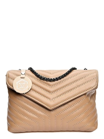 Luisa Vannini Beige Cowhide Leather Bag