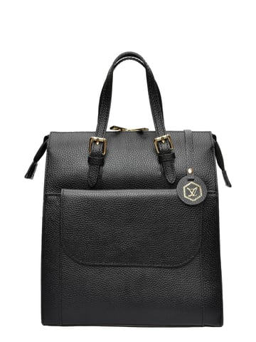 Luisa Vannini Black Cowhide Leather Bag
