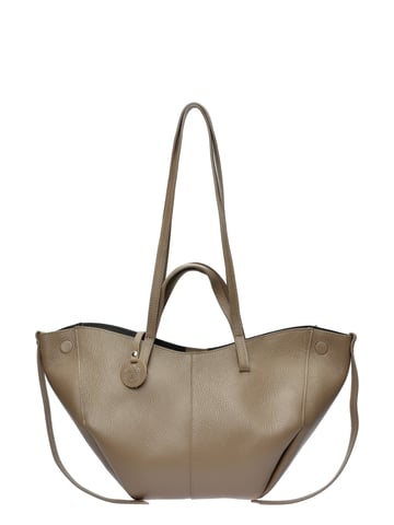 Luisa Vannini Beige Cowhide Leather Bag