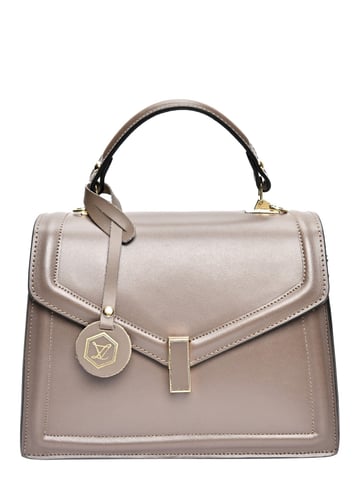 Luisa Vannini Beige Cowhide Leather Bag