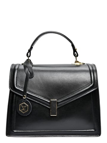 Luisa Vannini Black Cowhide Leather Bag
