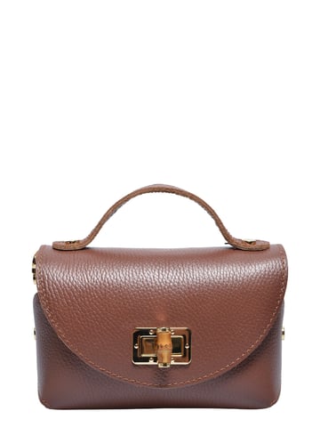 Anna Luchini Chestnut Brown Cowhide Leather Bag