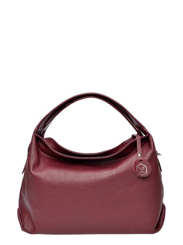 Luisa Vannini Burgundy Cowhide Leather Bag