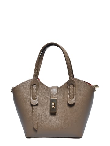 Anna Luchini Beige Cowhide Leather Handbag