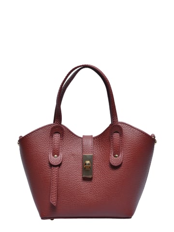 Anna Luchini Red & Wine-Coloured Cowhide Leather Bag