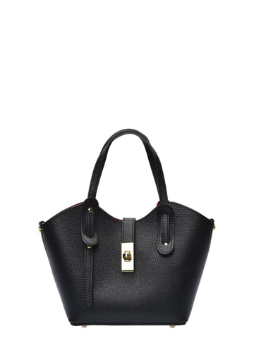 Anna Luchini Black Cowhide Leather Bag