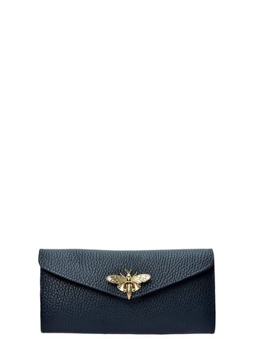 Anna Luchini Blue Cowhide Leather Bag