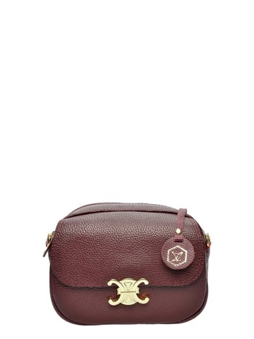 Luisa Vannini Wine-Coloured Cow Leather Bag