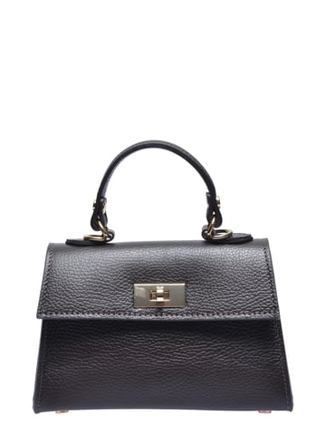 Luisa Vannini Chestnut Brown Leather Handbag