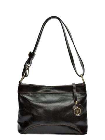 Luisa Vannini Chestnut Brown Cowhide Leather Bag