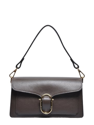 Anna Luchini Chestnut Brown Leather Crossbody Bag