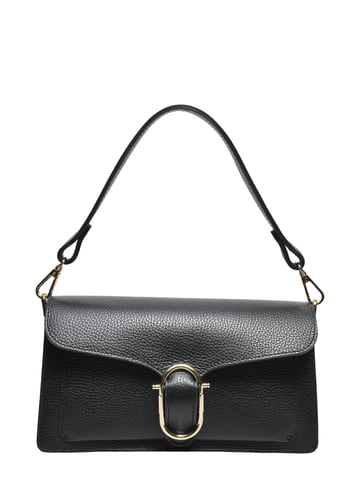 Anna Luchini Black Cowhide Leather Bag