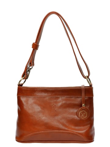 Luisa Vannini Brown Cow Leather Bag