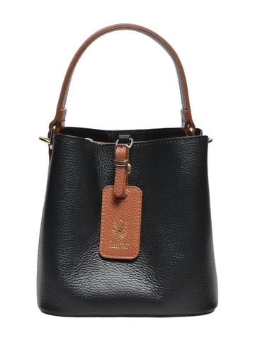 Isabella Rhea Black Cowhide Leather Bag