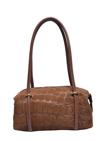 Roberta M COGNAC cow leather bag