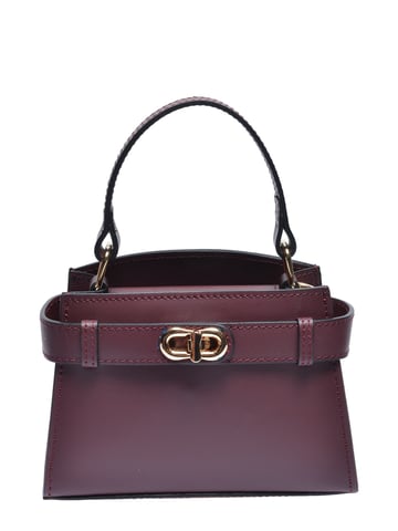 Anna Luchini Wine-coloured Calfskin Bag