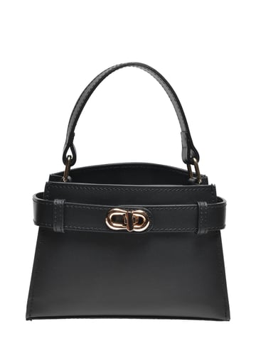 Anna Luchini Black Cowhide Leather Bag