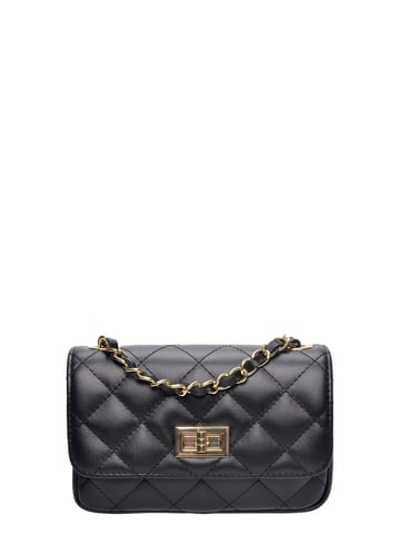 Luisa Vannini Black Cowhide Leather Bag