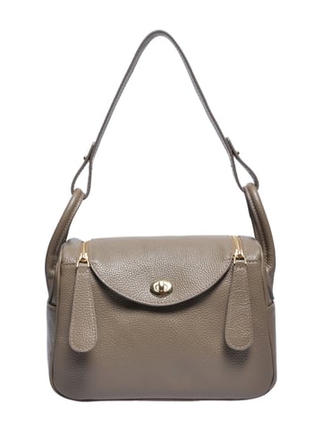 Luisa Vannini Beige Cow Leather Bag