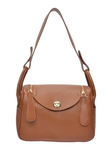 Luisa Vannini Brown Cowhide Leather Bag