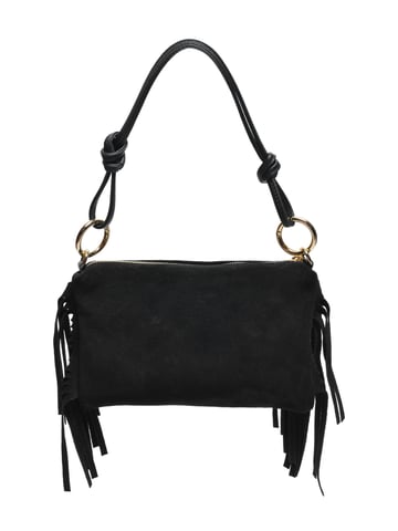 Roberta M Black Cowhide Leather Bag