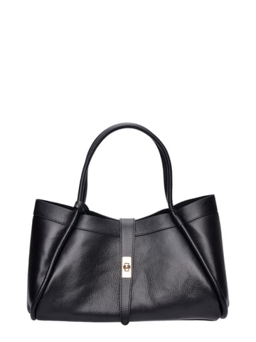 Luisa Vannini Black Cowhide Leather Bag