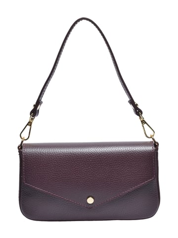 Roberta M Burgundy Cowhide Leather Bag