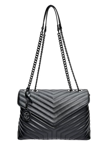 Luisa Vannini Black Cow Leather Bag
