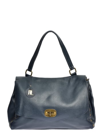 Anna Luchini Blue Cowhide Leather Bag