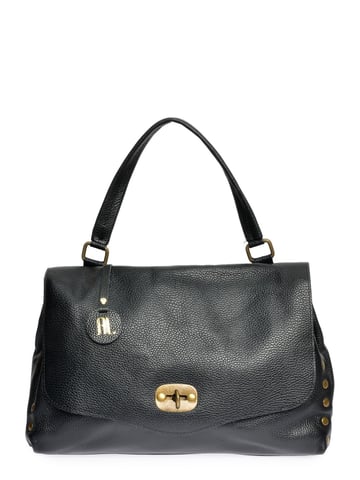 Anna Luchini Black Cowhide Leather Bag