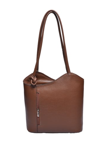 Anna Luchini Chestnut Brown Cowhide Leather Bag