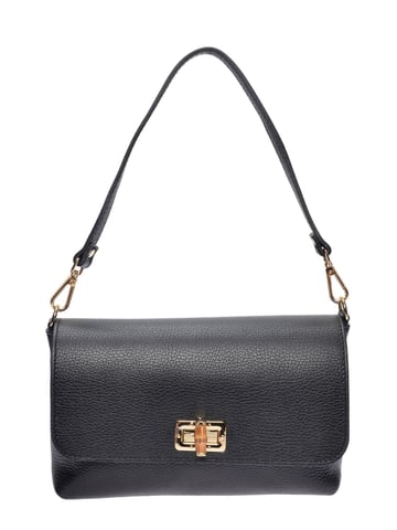 Roberta M Black Cowhide Leather Bag