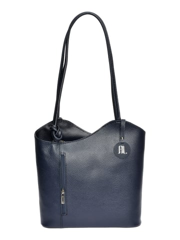 Anna Luchini Blue Cowhide Leather Bag