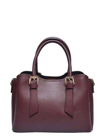 Roberta M Wine-Coloured Cowhide Leather Bag